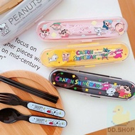 [Duck Duck Shop] Super Popular Crayon Shin-Chan Snoopy Portable Tableware Set Picnic Utensils Childr