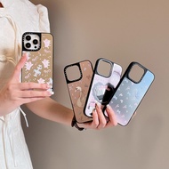 Casetif Cute love bow Mirror mobile phone case for IPhone 11 12 13 14 15 16 Pro Max 15 16 Plus 14 pr