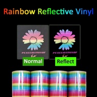 [READY STOCKS] RAINBOW REFLECTIVE VINYL / HEAT PRESS MATERIAL / VINYL BAJU / SHIRT VINYL / Heat Pres