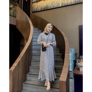 AIMEL FISHTAIL MAXI DRESS / DRESS FLORAL KOREAN DRESS