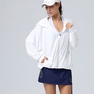 不可退換 /涼感抗UV防曬連帽外套-亮白