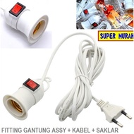 12J HANGING FITTING ASSY CABLE On Off On Off Switch Plug Sni Cable Lamp FITTING Length 2.2 meters 2.