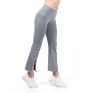 【NAMASTE】Giselle 開衩長褲 - 灰