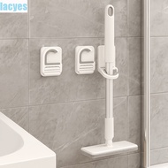 LACYES 3Pcs Broom Holder, Plastic Self-adhesive Mop Hanger, Durable Space Saving Wall Mounted Waterp