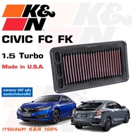K&N Air Filter Civic FC FK 1.5 Turbo Engine Genuine Made in USA