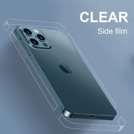 [4-in-1] Front + Back Soft PET Film + Phone Side Frame Protective Film + Camera Lens Glass for IPhone 15 Pro Max 14 13 Pro Max 13 Mini 11 X XS Max XR 8 7 6 6s Plus SE 2020 SE3 2022 Screen Protector Sticker