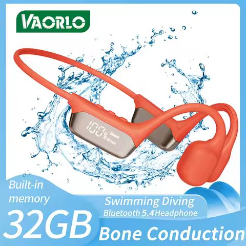 S10 Bluetooth 5.4 True Bone Conduction Headphones Stereo DT5.0 IPX8 Waterproof Swim 32GB MP3 Player