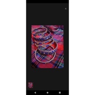 blue grand stone bangles indian bangles size 2.4 - valaiyal ethnic Jewellery