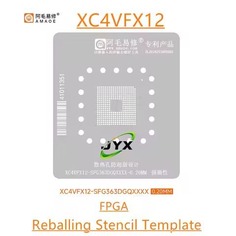 AMAOE Reballing Stencil Template For XC4VFX12 XC4VLX15 XC4VLX25-10 11 12SFG363C 363I 10SF363I 11SF36