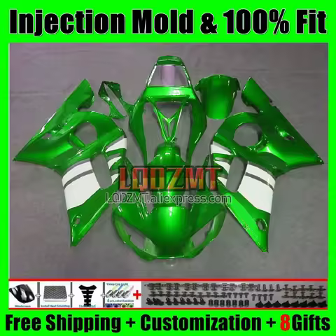 Frame Kit For YAMAHA YZFR6 YZF-600 YZF R6 R 6 98 99 00 01 02 65Q2.121 YZF600 Green white YZF-R6 1998