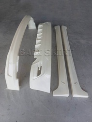 สเกิร์ต ชุดแต่งรถยนต์ TOYOTA YARIS 5 DOOR ปี 2014-2016 ทรง VIPER