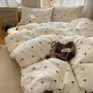 [Shinbedding] Vintage Cotton Bed Sheet Set Bedsheet Set Cotton Bedsheet