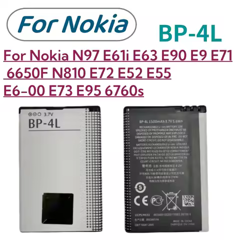 BP4L BP-4L Battery For Nokia N97 E61i E63 E90 E95 E71 6650F N810 E72 E52 E55 E6-00 E73 E95 6760s Ori