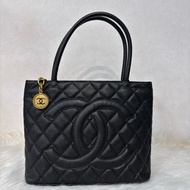 Chanel 1804 GST BOOKTOTE 黑色荔枝皮 金幣包 肩背包 手提包 托特包