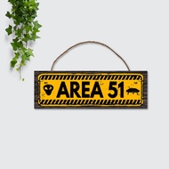 Wall Decoration Walldecor Room Display Interior Sign Zone AREA 51