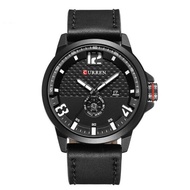 Curren นาฬิกาข้อมือผู้ชาย แท้100% แสดงตัวเลขชัดเจน แสดงวันที่และวัน สายหนัง รุ่น C8253 พร้อมกล่องนาฬ
