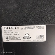 SONY KD-75X8500E 75" TV MAIN BOARD,POWER SUPPLY,TCON,POWER BUTTON,BACK LIGHT AND SPEAKER