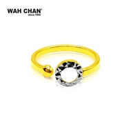 WAH CHAN 916 Gold Ring with White Gold Plating