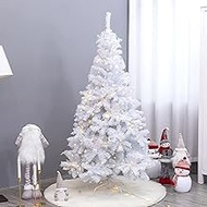 White Pre-lit Artificial Christmas Tree,Holiday Decoration Optical Fiber Tree Hinged Christmas Pine Tree for Christmas tree (A 180cm(6ft)) Commemoration Day