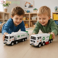 YUJINPH Recycling Sanitation Vehicle, Plastic Model Toy Car Garbage Truck Toy, Interactive Inertia P