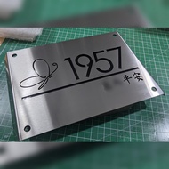 Stainless Steel 304 House Plate Number (Fully Customized)(SINGLE LAYER OR DOUBLE LAYER)(PM BEFORE ORDER)