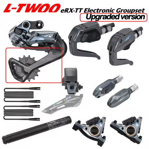 LTWOO eRX-TT Electronic Groupset, Time Trial & Triathlon Bikes Groupset, Replaceable battery, APP pr