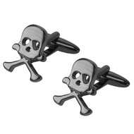 黑色骷髏頭袖扣