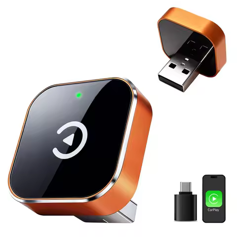 Lenovo Wireless CarPlay Android Auto 2IN1 Wireless Adapter Smart Mini Box Plug And Play 5.8G WiFi Fa