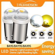 2pcs Ruiandsion BA9S T4W BAX9S H6W BAY9S H21W 6V 12V LED Bulb White Yellow For interior light readin