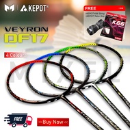 [READY STOCK] KEPOT BADMINTON RACKET RACQUET VEYRON DF17 Original 23-26lbs / Beginner with FREE K66 