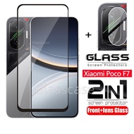 2 in 1 Screen Protector Tempered Glass Film For Xiaomi Poco F7 F 7 pro ultra F7pro F7ultra PocoF7 Po