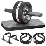 Ab Rollers Wheel Kit, Exercise Wheel Core Strength Training Abdominal Roller Set with Push Up Bars, 