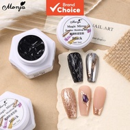 Monja 5/20ml Black and Clear UV Molding Gel, Semi-Solid, 3D Floating Art, Prefabricated Mirror Powde