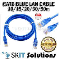 10/15/20/25/30/50M Cat 6 CAT6 Blue Round LAN Ethernet Networking RJ45 Internet Cable Modem/Router/La