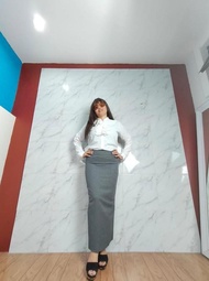 Lasofie-A5-Rok Panjang Biron - Rok Kantor Rempel Murah S-7L (Lp 70Cm-120Cm) Bb 40Kg-110Kg -Gabardine