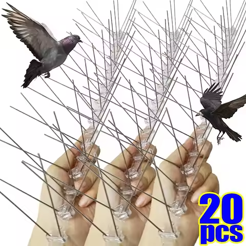 Stainless Steel Bird Repeller Set Pigeon Spike Deterrent Anti Bird Pigeon Squirrel Cats Repellent Ga