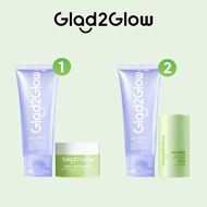Segera Beli Glad2glow 2pcs Face Wash Set Clay Mask Blueberry Facial Cl