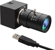 1080P Full HD Zoom USB Camera, 0.01 Lux Mini Webcam with Low Lighting, 5-50 mm 10x Optical Manual Zo