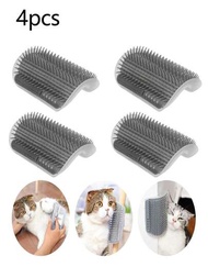 4入組貓抓板，牆角貓毛去除護理按摩刷，適用於貓咪