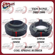 REAR COIL SPRING RUBBER TOYOTA VIOS NCP42 2003-2006 (20MM) UPPER LOWER GETAH SPRING