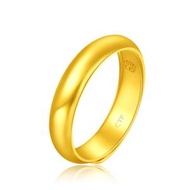 周大福 - 福字簡約素圈 999.9黃金戒指（約0.156両）
