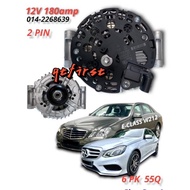 MERCEDES BENZ E-CLASS W212 qtfirst-QUALITY OEM-NEW PART 12V 180AMP 6PK-PULLEY 2PIN ALTERNATOR