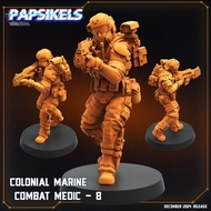 Colonial Marine Combat Medic [8]-Vs Humans-Humanoid Human/32mm scale 3D printed miniature PSK