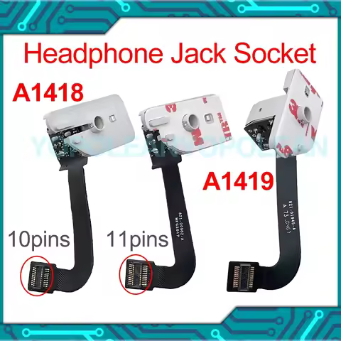 Original For iMac 21.5" 27" A1418 A1419 Audio Headphone Jack Flex Cable Connector Socket 2012 2013 2