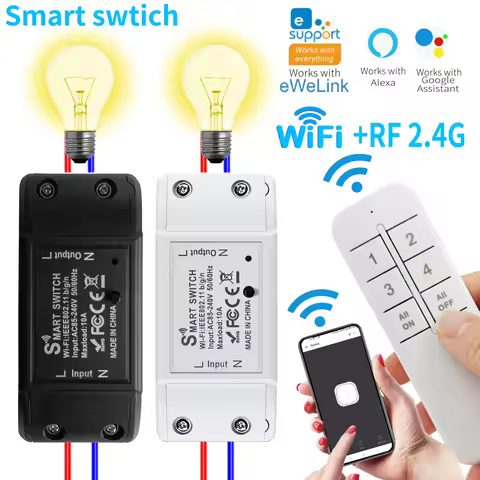 WiFi EWeLink Smart Switch Wireless Switch Remote Control Switch Works with Alexa Google Home Voice C