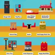 Happy Meal Little McDonald's Lil McD PlayPlace Restaurant Burger Grill Chicken McNuggets Gold Box Ta