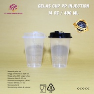 PP Injection Cup 14 Oz 400ml Thinwall Plastic Cup 400ml/ - Contents 25 PCS