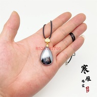 Natural Terahertz THZ Energy Stone Water Drop Pendant Girl Clavicle Chain Pendant Fashion Simple Melting Ice