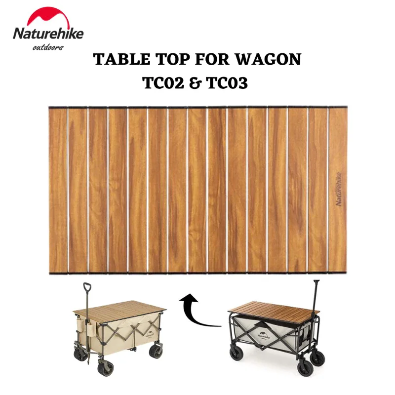 NATUREHIKE TABLE TOP WAGON TROLLEY TC03 TC02 ALUMINUM ALLOY WOOD GRAIN