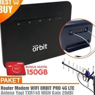 PAKET WIFI MODEM ORBIT PRO Router WIFI 4G & Antena Yagi Grid Extreme